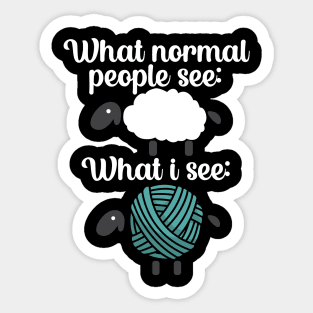 What normal People see what i see | Wool sheep Sticker